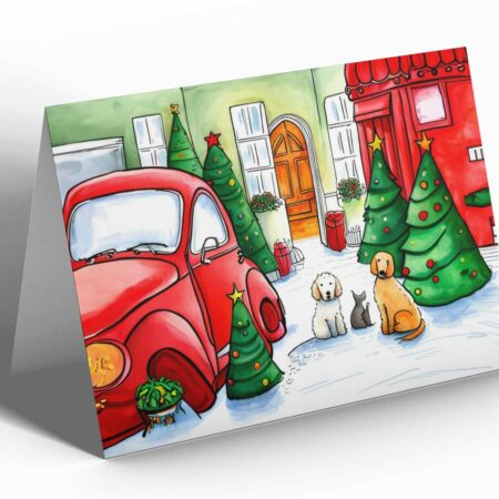 Doodle Takeover Holiday Greeting Card 12-Pack AA00004
